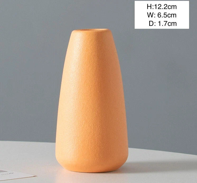 4-Pieces Ceramic Small Vases with Dried Flower for Bouquet, Home Decorative